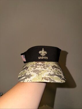 New Orleans Saints Camo Visor - Black & Camo